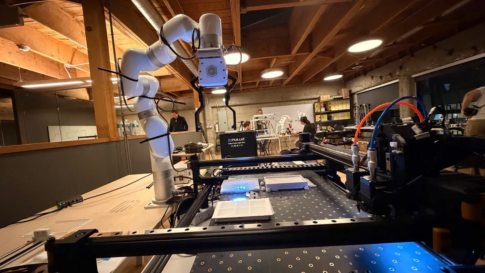 BioKEA’s BugPicker workcell and robotic arm at the Zeon Systems hack