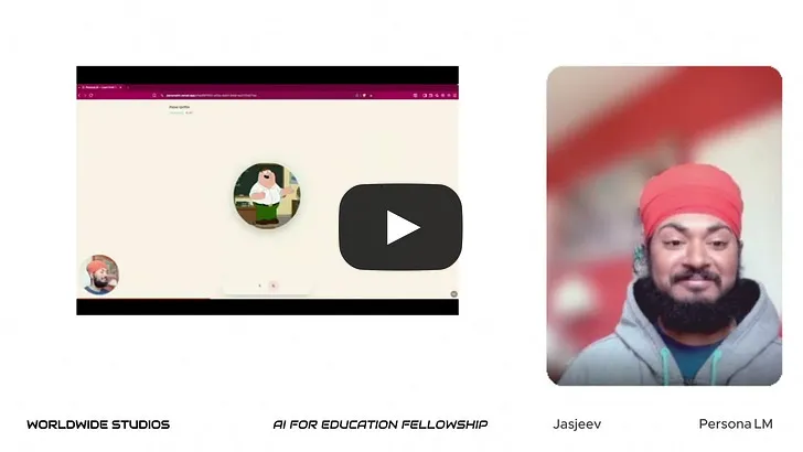 A PersonaLM demo from the AI for Education Fellowship