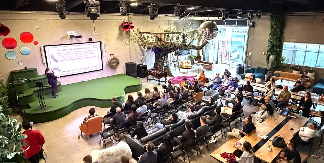 AI for Science fellows presenting their projects to a live audience